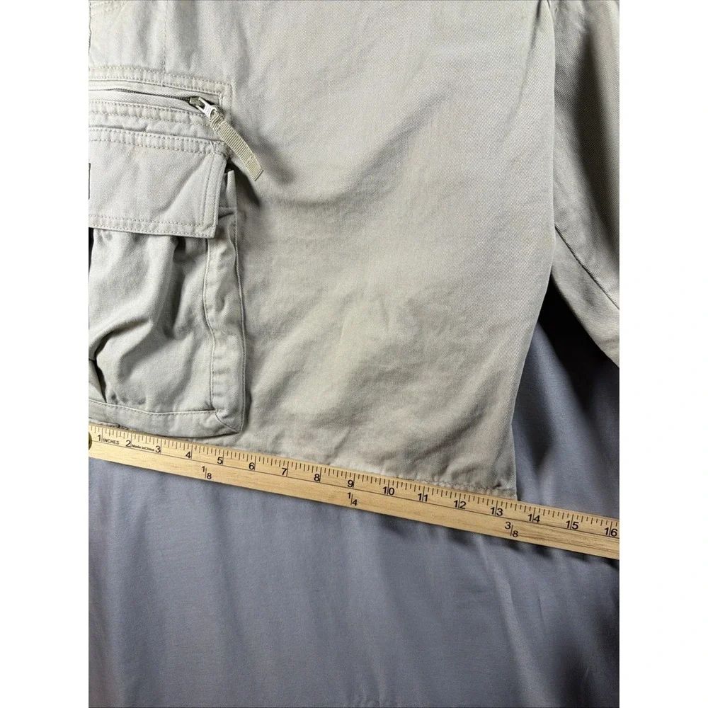 Cargo Shorts Mens Lee Dungarees 38 Khaki Heavy Cotton Twill Utility Relaxed Fit